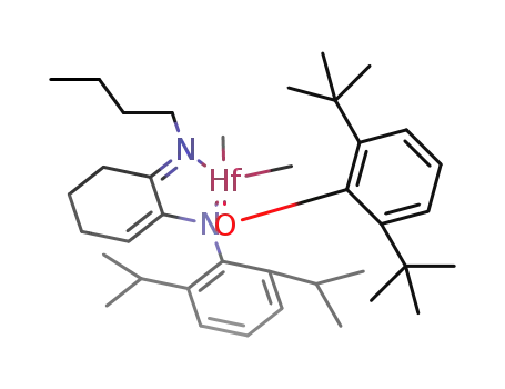 (2,6-bis(1,1-dimethylethyl)phenolate)(N-((6E)-6-(butylimino-kappaN)-1-cyclohexen-1-yl)-2,6-bis(1-methylethyl)benzenaminato-kappaN)dimethyl-hafnium
