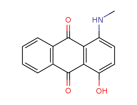 Molecular Structure of 6373-16-6 (1-hydroxy-4-(methylamino)anthraquinone)