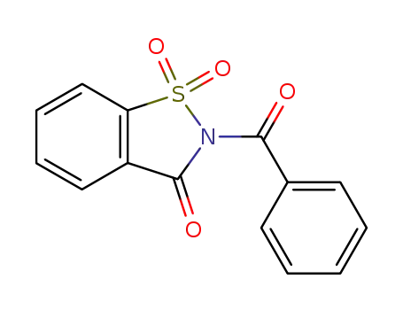 Molecular Structure of 37952-93-5 (1,2-Benzisothiazol-3(2H)-one, 2-benzoyl-, 1,1-dioxide)