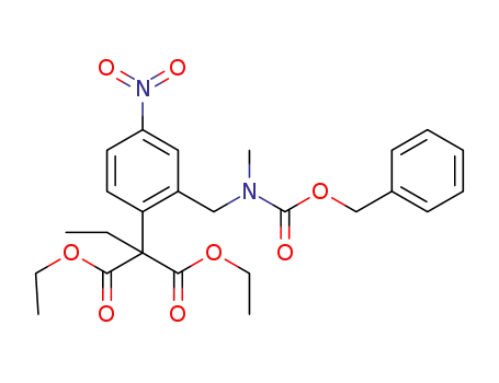 diethyl 2-(2-((((benzyloxy)carbonyl)(methyl)amino)methyl)-4-nitrophenyl)-2-ethylmalonate