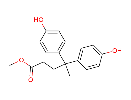 Molecular Structure of 7297-85-0 (methyl 4,4-bis(4-hydroxyphenyl)pentanoate)