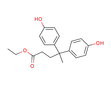 Molecular Structure of 7297-86-1 (ethyl 4,4-bis(4-hydroxyphenyl)pentanoate)