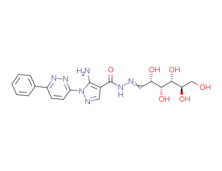 5-amino-1-(6-phenyl-pyridazin-3-yl)-1H-pyrazole-4-carboxylic acid (2,3,4,5,6-pentahydroxy-hexylidine)hydrazide