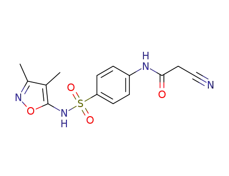 2-cyano-N-(4-{[(3,4-dimethylisoxa-zole-5-yl)amino]sulfonyl}phenyl)acetamide