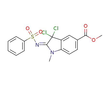 (E)-methyl 3,3-dichloro-1-methyl-2-((phenylsulfonyl)imino)indoline-5-carboxylate