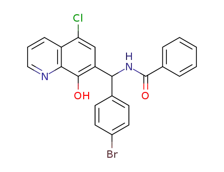 N-((4-bromophenyl)(5-chloro-8-hydroxyquinolin-7-yl)methyl)benzamide