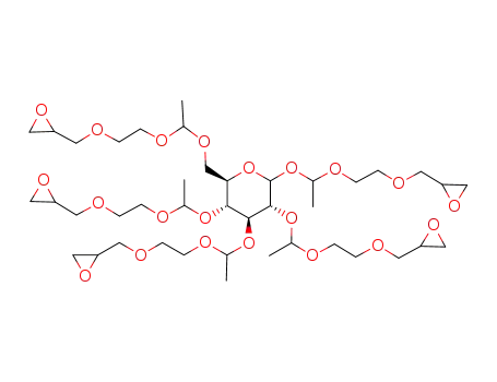 1,2,3,5,6-penta-O-{1-[2-(glycidyloxy)ethoxy]ethyl}-D-glucopyranose
