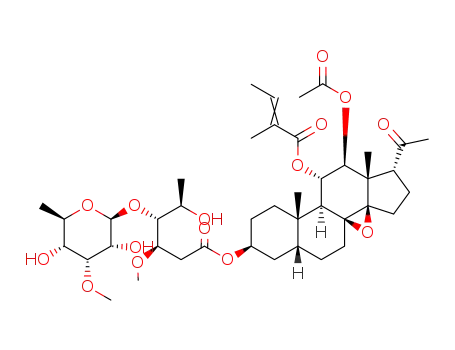12β-O-acetyl-3-O-(6-deoxy-3-O-methyl-β-D-allopyranosyl-(1→4)-D-oleandronyl)-11α-O-tigloyltenacigenin B