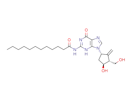N-1,9-dihydro-9-[(1S,3R,4S)-4-hydroxy-3-hydroxymethyl-2-methylene-cyclopentyl]-2-6H-purin-6-onelaurylamide