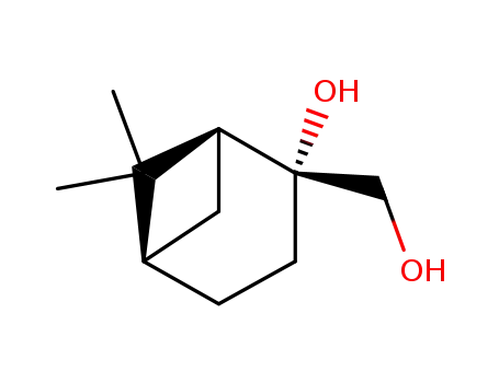 Molecular Structure of 18680-26-7 (Bicyclo[3.1.1]heptane-2-methanol, 2-hydroxy-6,6-dimethyl-,
(1S,2R,5R)-)