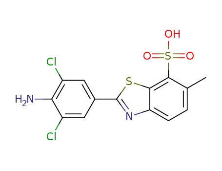 2-(4-amino-3,5-dichlorophenyl)-5-methylbenzo[d]thiazole-4-sulfonic acid