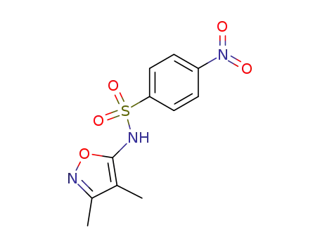 Molecular Structure of 184644-22-2 (Benzenesulfonamide, N-(3,4-dimethyl-5-isoxazolyl)-4-nitro-)