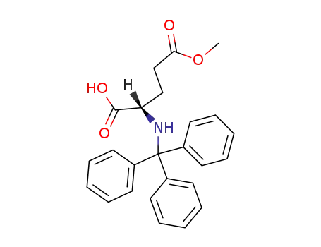 Molecular Structure of 55878-80-3 (L-Glutamic acid, N-(triphenylmethyl)-, 5-methyl ester)