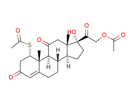 21-acetoxy-1α-acetylsulfanyl-17-hydroxy-pregn-4-ene-3,11,20-trione