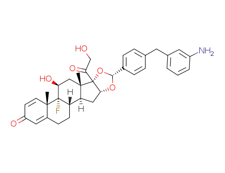 (6aS,6bR,7S,8aS,8bS,10R,11aR,12aS,12bS)-10-(4-(3-aminobenzyl)phenyl)-6b-fluoro-7-hydroxy-8b-(2-hydroxyacetyl)-6a,8a-dimethyl-1,2,6a,6b,7,8,8a,8b,11a,12,12a,12b-dodecahydro-4H-naphtho[2’,1‘:4,5]indeno[1,2-d][1,3]dioxol-4-one