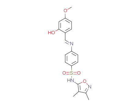 (E)-N-(3,4-dimethylisoxazol-5-yl)-4-((2-hydroxy-4-methoxybenzylidene)amino)benzenesulfonamide