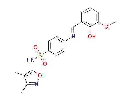 (E)-N-(3,4-dimethylisoxazol-5-yl)-4-((2-hydroxy-3-methoxybenzylidene)amino)benzenesulfonamide