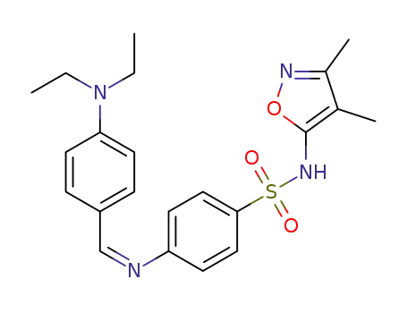 (Z)-4-((4-(diethylamino)benzylidene)amino)-N-(3,4-dimethylisoxazol-5-yl)benzenesulfonamide