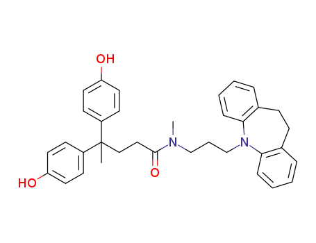 N-(3-(10,11-dihydro-5H-dibenzo[b,f]azepin-5-yl)propyl)-4,4-bis(4-hydroxyphenyl)-N-methylpentanamide