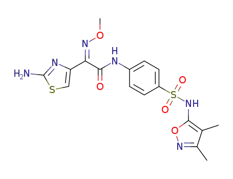 (Z)-2-(2-aminothiazol-4-yl)-N-(4-(N-(3,4-dimethylisoxazol-5-yl)sulfamoyl)phenyl)-2-(methoxyimino)acetamide