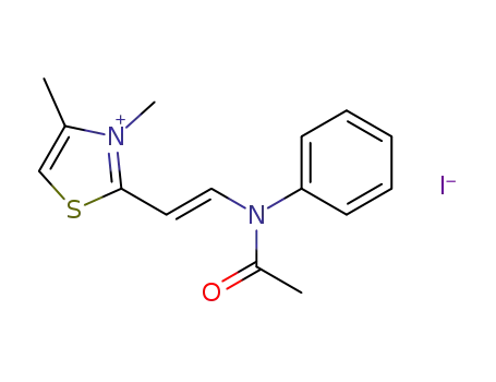 2-[2-(N-acetyl-anilino)-vinyl]-3,4-dimethyl-thiazolium; iodide