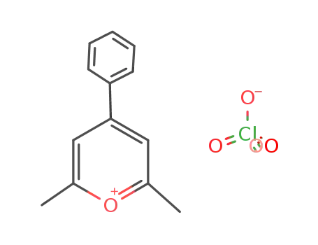 Molecular Structure of 3044-70-0 (Pyrylium, 2,6-dimethyl-4-phenyl-, perchlorate)