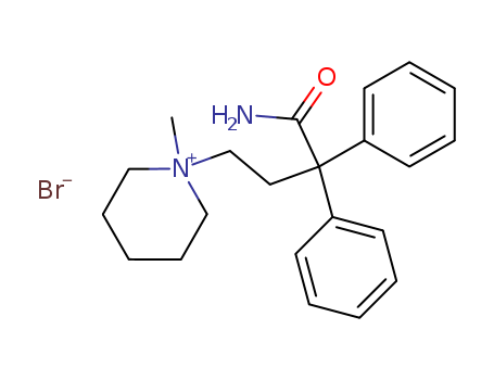 Piperidinium,1-(4-amino-4-oxo-3,3-diphenylbutyl)-1-methyl-, bromide (1:1)(125-60-0)