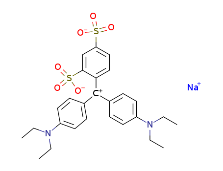 Ethanaminium,N-[4-[[4-(diethylamino)phenyl](2,4-disulfophenyl)methylene]-2,5-cyclohexadien-1-ylidene]-N-ethyl-,inner salt, sodium salt (1:1)(129-17-9)