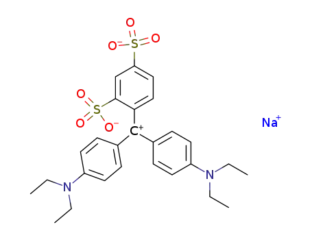 Ethanaminium,N-[4-[[4-(diethylamino)phenyl](2,4-disulfophenyl)methylene]-2,5-cyclohexadien-1-ylidene]-N-ethyl-,inner salt, sodium salt (1:1)