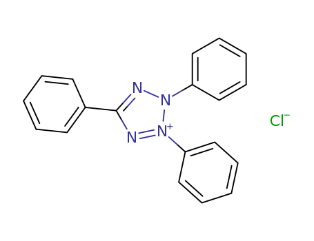 298-96-4,2,3,5-Triphenyltetrazolium chloride,2,3,5-Triphenyl-2H-tetrazoliumchloride (6CI);2H-Tetrazolium, 2,3,5-triphenyl-, chloride (8CI,9CI);1,3,5-Triphenyl-2H-tetrazoliumchloride;Red tetrazolium;Tetrazoliumchloride;Tetrazolium red;Urocheck;Uroscreen;Vitastain;Triphenyltetrazolium chloride;