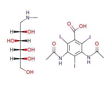 Molecular Structure of 131-49-7 (MEGLUMINE DIATRIZOATE)