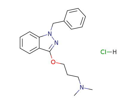 1-Propanamine,N,N-dimethyl-3-[[1-(phenylmethyl)-1H-indazol-3-yl]oxy]-, hydrochloride (1:1)(132-69-4)