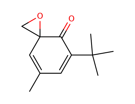 Molecular Structure of 78074-81-4 (1-Oxaspiro[2.5]octa-5,7-dien-4-one, 5-(1,1-dimethylethyl)-7-methyl-)