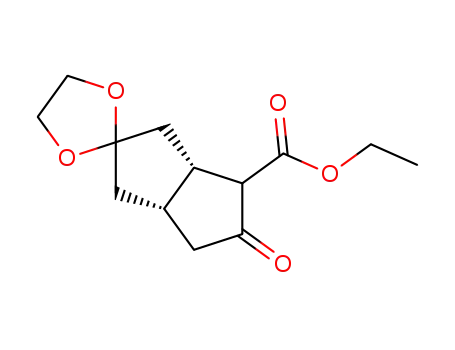 1,2,3,3a,6,6a-hexahydro-5'-oxo-4'-(carboethoxy)-1,3-dioxolane-2-spiro-2'(1'H)-pentalene