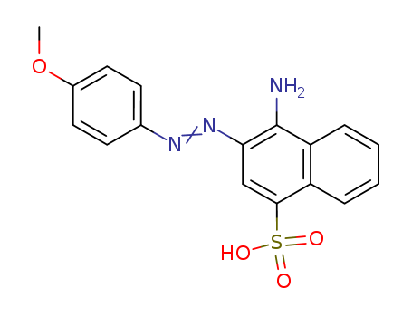 Molecular Structure of 19649-50-4 (1-Naphthalenesulfonic acid, 4-amino-3-[(4-methoxyphenyl)azo]-)