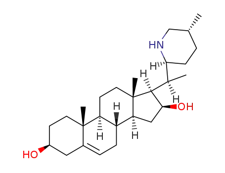 Molecular Structure of 6785-55-3 (16,28-Secosolanid-5-ene-3,16-diol, (3beta,16beta,22alpha,25beta)-)