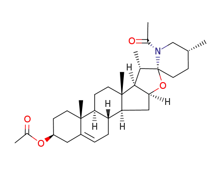 Molecular Structure of 4860-15-5 (Spirosol-5-en-3-ol,28-acetyl-, 3-acetate, (3b,22a,25R)-)