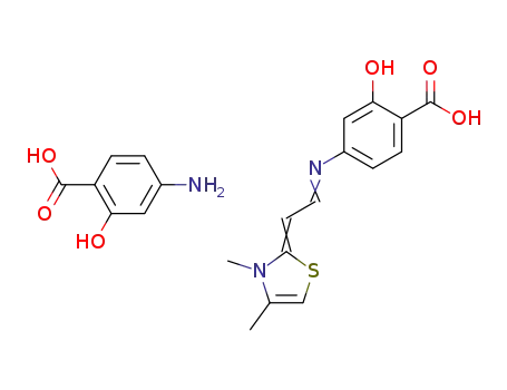 4-[(3,4-dimethyl-3H-thiazol-2-yliden)-ethylidenamino]-2-hydroxy-benzoic acid ; 4-amino-2-hydroxy benzoate
