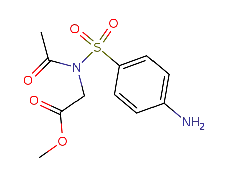 Molecular Structure of 81865-31-8 (methyl 2-[acetyl-(4-aminophenyl)sulfonyl-amino]acetate)