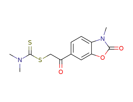3-Methyl-6-<2-(N,N-dimethyl-thiocarbamoylthio)acetyl>-2-benzoxazolinone