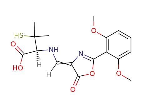 N-[2-(2,6-dimethoxy-phenyl)-5-oxo-oxazol-4-ylidenemethyl]-D-penicillamine