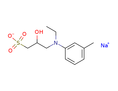82692-93-1,Sodium 3-(N-ethyl-3-methylanilino)-2-hydroxypropanesulfonate,1-Propanesulfonicacid, 3-[ethyl(3-methylphenyl)amino]-2-hydroxy-, monosodium salt (9CI);1-Propanesulfonic acid, 3-[ethyl(3-methylphenyl)amino]-2-hydroxy-, sodium salt (1:1);Sodium 3-[ethyl(3-methylphenyl)amino]-2-hydroxy-1-propanesulfonate;3-(N-Ethyl-m-toluidino)-2-hydroxypropanesulfonic acid sodium salt;N-Ethyl-N-(2-hydroxy-3-sulfopropyl)-3-methyl;N-Ethyl-N-(2-hydroxy-3-sulfopropyl)-m-toluidine sodium salt;TOOS;