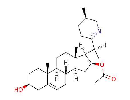 Molecular Structure of 36506-65-7 (16,28-Secosolanida-5,22(28)-diene-3β,16α-diol 16-acetate)
