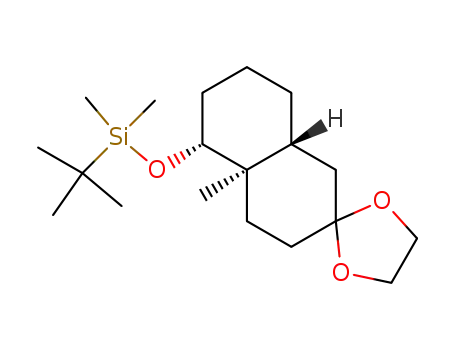 tert-Butyl-dimethyl-((4'aR,5'R,8'aR)-4'a-methyl-octahydro-spiro[[1,3]dioxolane-2,2'-naphthalen]-5'-yloxy)-silane