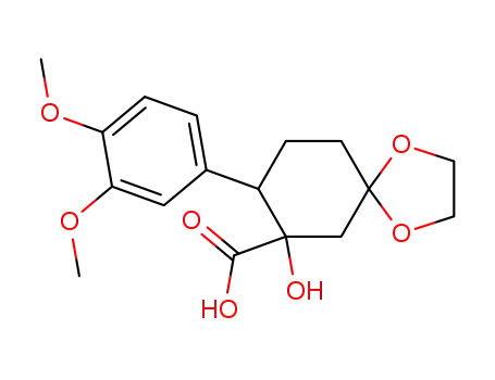 8-(3,4-Dimethoxy-phenyl)-7-hydroxy-1,4-dioxa-spiro[4.5]decane-7-carboxylic acid