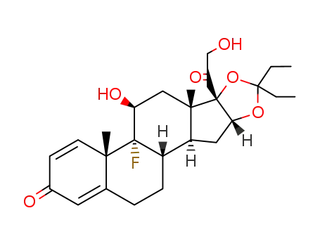 16α,17-(1-ethyl-propylidenedioxy)-9-fluoro-11β,21-dihydroxy-pregna-1,4-diene-3,20-dione