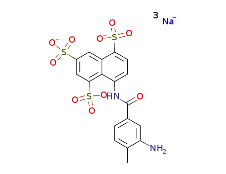 8-(3-amino-4-methylbenzamido)naphthalene-1,3,5-trisulfonic acid trisodium salt