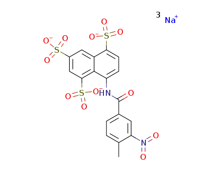 8-(4-methyl-3-nitrobenzamido)naphthalene-1,3,5-trisulfonic acid trisodium salt
