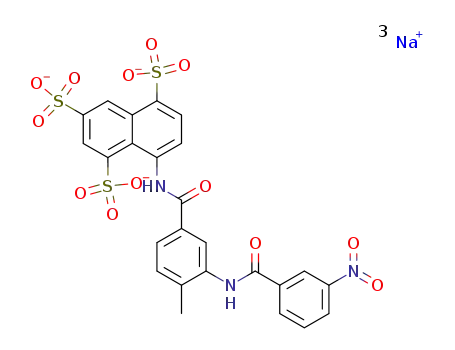 8-(4-methyl-3-(3-nitrobenzamido)benzamido)naphthalene-1,3,5-trisulfonic acid trisodium salt