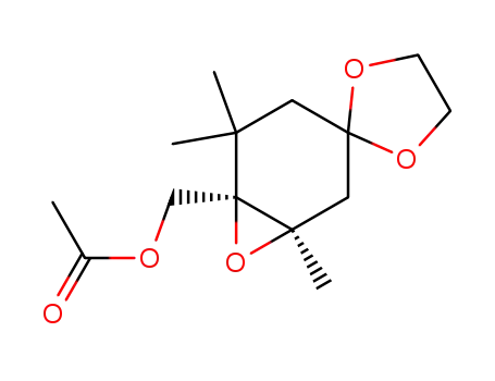 (1R,2R)-Essigsaeure-<1,2-epoxy-4,4-(ethylendioxy)-2,6,6-trimethylcyclohexan-1-methyl>ester